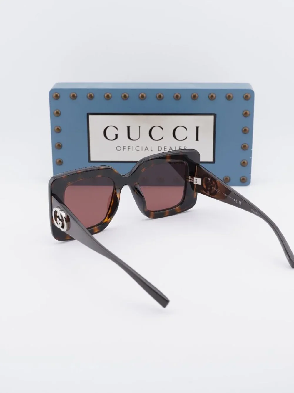 Gucci GG2025S 002 Butterfly Sunglasses - Havana / Burgundy